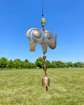 Iron Wind Chime - Elephant Spirals