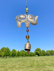 Iron Wind Chime - Elephant Spirals