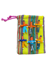 6 Mini Worry People Doll on Bag