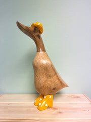 Bamboo Ducks with Painted Hats and Boots