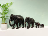 Black Elephant Statues Ornaments Resin