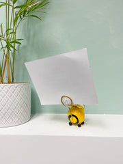 Painted Metal Bee Photo Holder