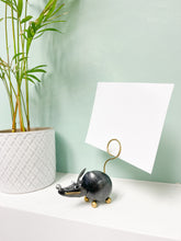 Painted Metal Mouse Photo Holder