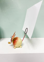 Painted Metal Fox Photo Holder