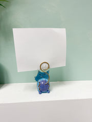 Painted Metal Cat Photo Holder