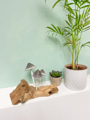 Wood Painted Mushroom x 3