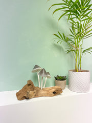Wood Painted Mushroom x 3