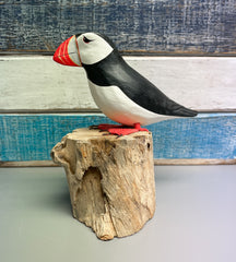 Handpainted Carved Puffin