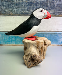 Handpainted Carved Puffin