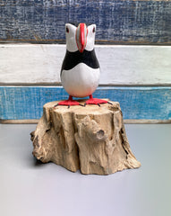 Handpainted Carved Puffin