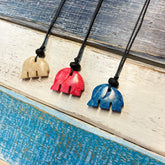 Carved Stone Elephant Necklace