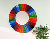 Rainbow Stripe Mosaic Mirror