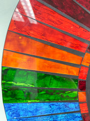 Rainbow Stripe Mosaic Mirror