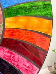 Rainbow Wave Mosaic Mirror