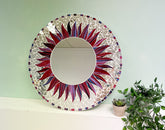 Purple Sun Mosaic Mirror