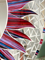 Purple Sun Mosaic Mirror