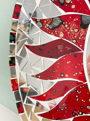 Red/Black Sun Mosaic Mirror