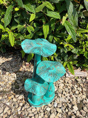 Green Wooden Mushrooms with Base