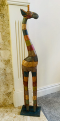 Painted Wooden Giraffe 'Stripe' - Various Sizes