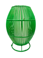 Rattan Lamp Linear - Green 30cm
