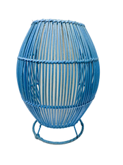 Rattan Lamp Linear - Blue 30cm