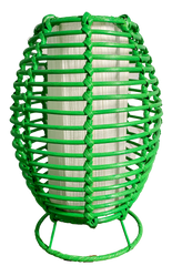 Rattan Lamp Open Weave - Green 30cm