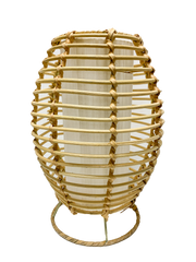 Rattan Lamp Open Weave - Natural 30cm