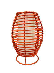Rattan Lamp Open Weave - Orange 30cm
