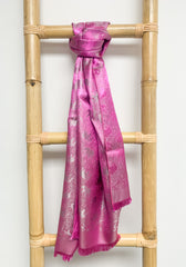 Hot Pink Elephant Silk Scarf