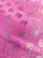 Hot Pink Elephant Silk Scarf