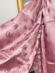 Pink Elephant Silk Scarf