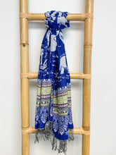 Blue Elephant Cashmere Scarf