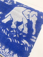 Blue Elephant Cashmere Scarf