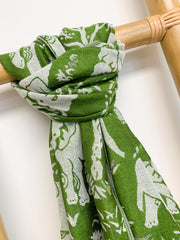 Green Elephant Cashmere Scarf