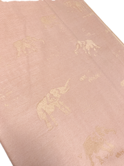 Pink and Blue Pastel Elephant Cashmere Scarf