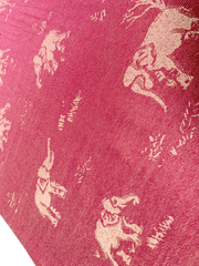 Pink and Purple Pastel Elephant Cashmere Scarf