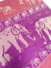 Pink and Purple Pastel Elephant Cashmere Scarf