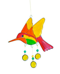 Humming Bird Suncatcher - Orange/Yellow
