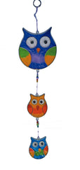 Multicolour 3 Owl Suncatcher