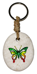 Engraved Stone Keyring - Butterfly
