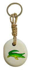 Engraved Stone Keyring - Crocodile