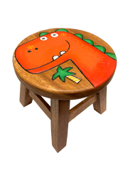 Kids Stool - Red Dinosaur