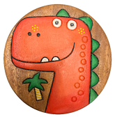 Kids Stool - Red Dinosaur