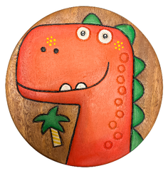 Kids Stool - Red Dinosaur