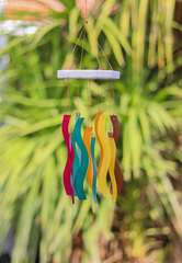 Glass Windchime 'Squiggles' - Assorted Colours