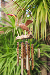 Coconut Bamboo Crane Windchime