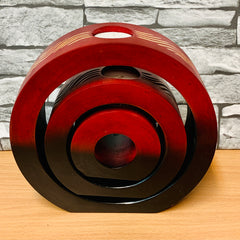 Red and Black Tea Light Holder - Set of 3