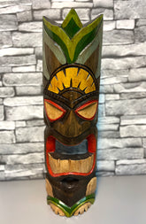 Tiki Mask - Brown/Green/Yellow