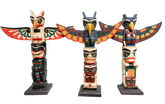 Wood Totem Pole Assorted Designs - 40cm