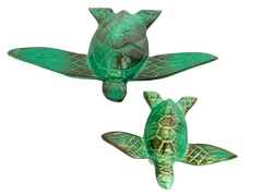 Wooden Turtle Green - Pack of Two